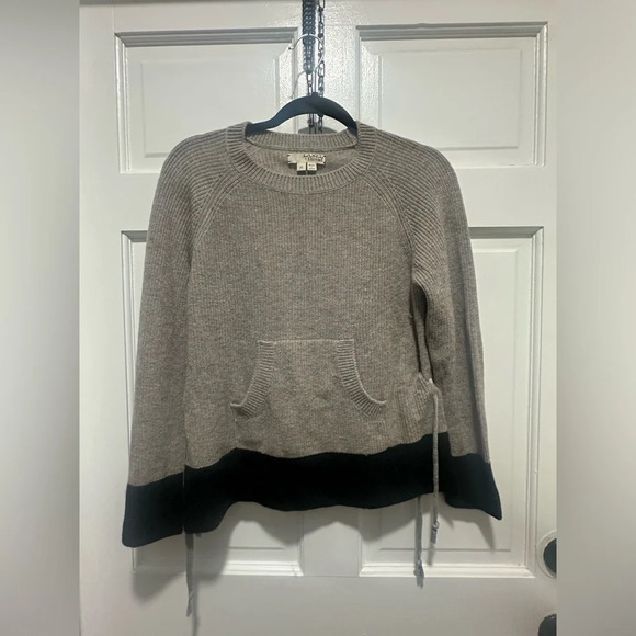 Label + Thread Tan and Black Pullover Wool Blend Sweater Size XS EUC - Picture 1 of 3